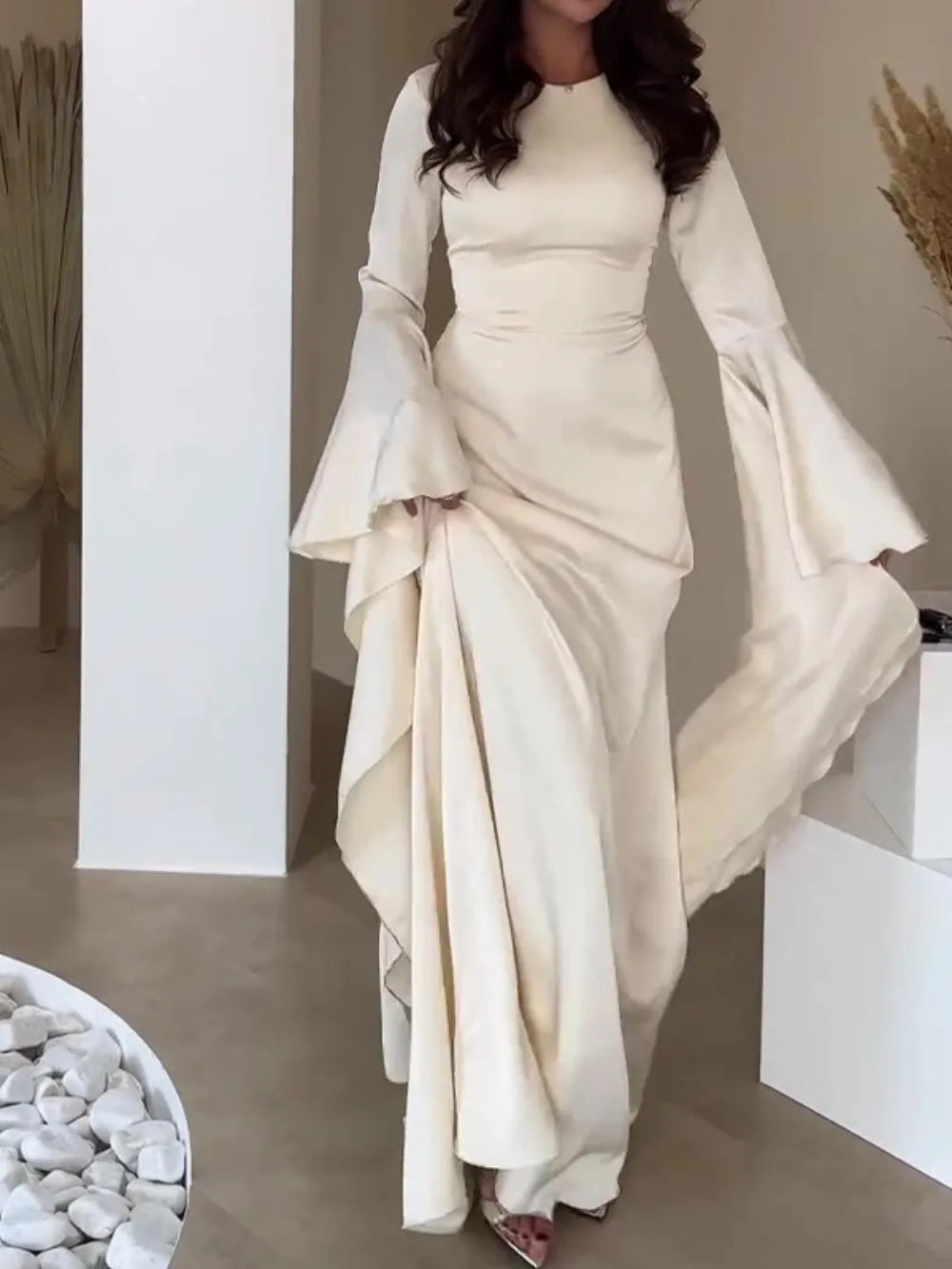 Eid Muslim Women Dress Abaya Flare Sleeve Vestidos Largos Party Caftan Jalabiya Ramadan Long Dresses Dubai Kaftan Arab Robe 2026