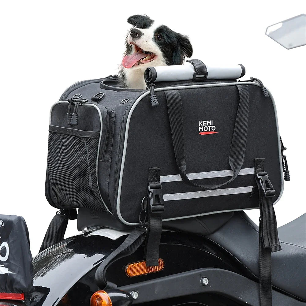 Motorcycle Pet Carrier Bag - Folding Travel Carrier up to 20 lbs – photo 7