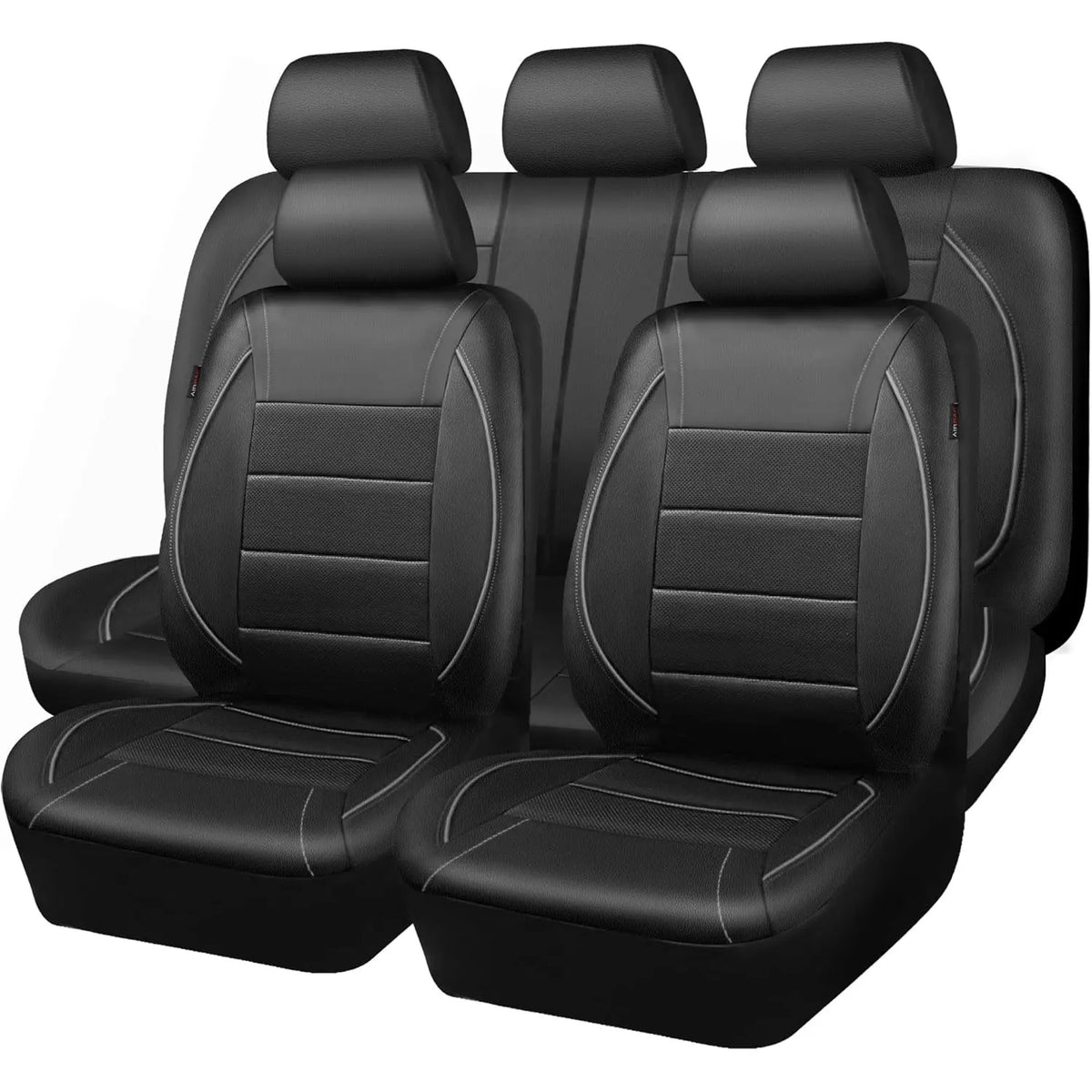 Universal Leather Car Seat Covers Simple Style Breathable Full Set or Front Pair