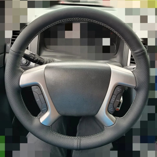 Hand-Sewn Microfiber Leather Steering Wheel Cover — Chevrolet Captiva, Silverado & GMC Sierra (2007+)