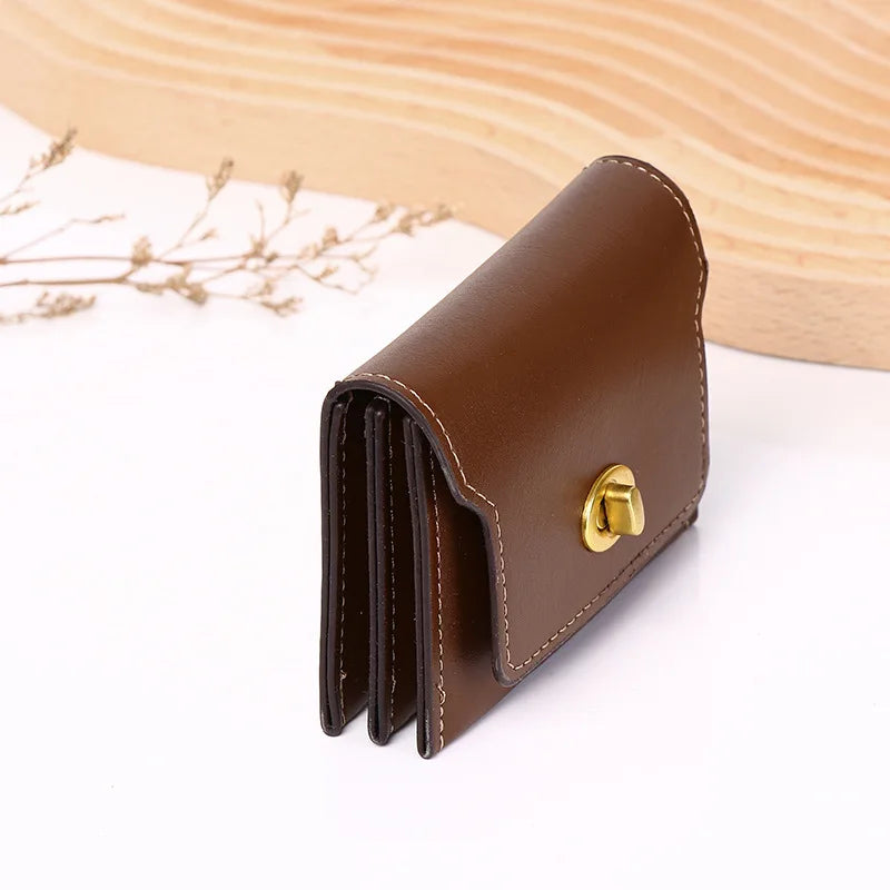 Women's Fashion Short PU Leather Wallet – Slim Coin & Card Holder Purse