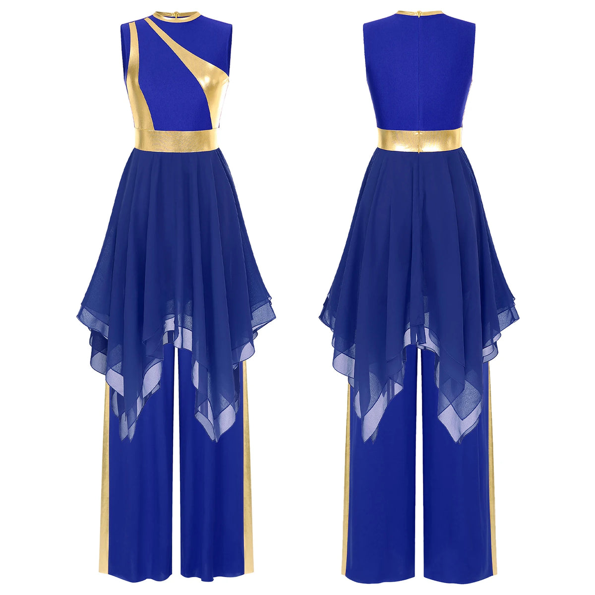 Women's lyrical mesh dress with pants set