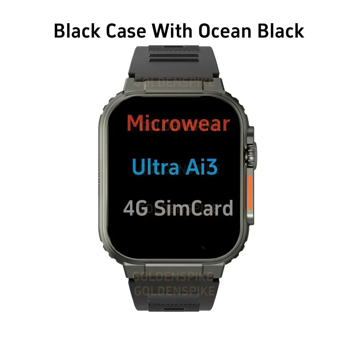 Microwear Ultra Ai3 Smartwatch 5G 180° Rotating Camera Google Play GPS WIFI 2.2inch Amoled HD Display 4G Calling Smartwatch Men
