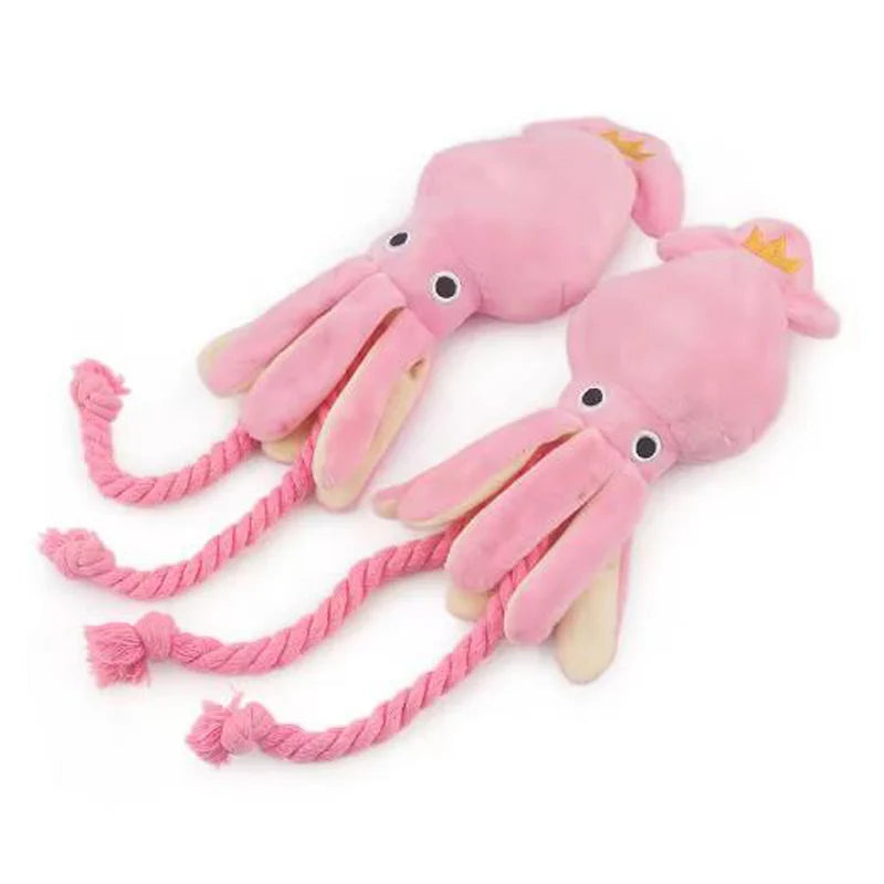 Cotton Rope Octopus Toy - Squeaky Chew for Dogs & Cats – photo 4
