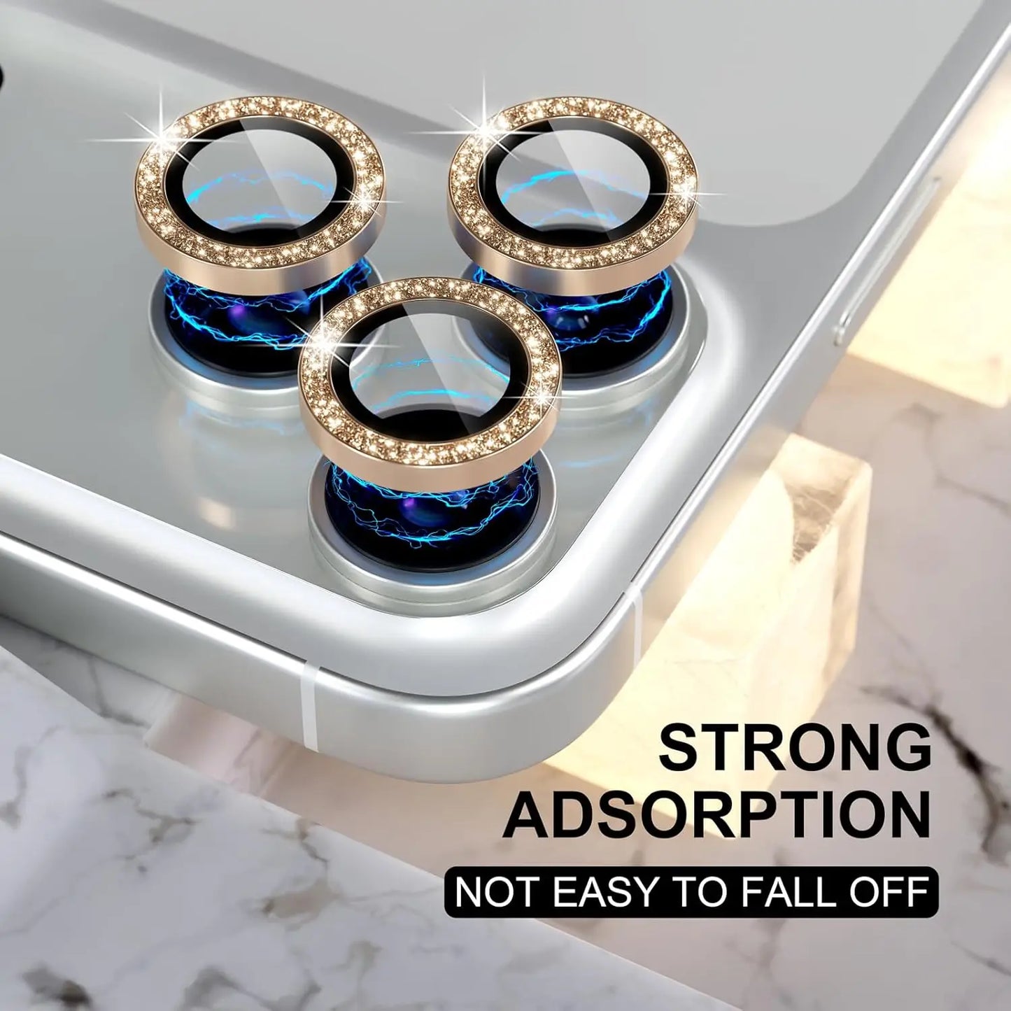 Bling Glitter Diamond Metal Frame Camera Protector For IPhone 17 Pro Max Air 17Pro Alloy Lens Tempered Glass Film Ring Cover Cap
