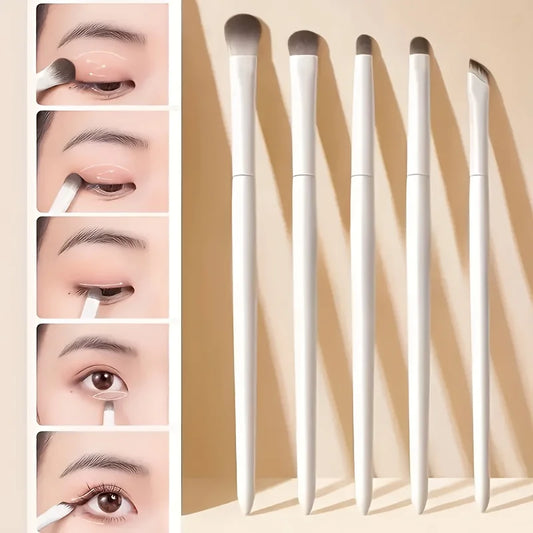 5 Piece Eye Makeup Brush Set - Travel Size Eyeshadow & Detail Brushes