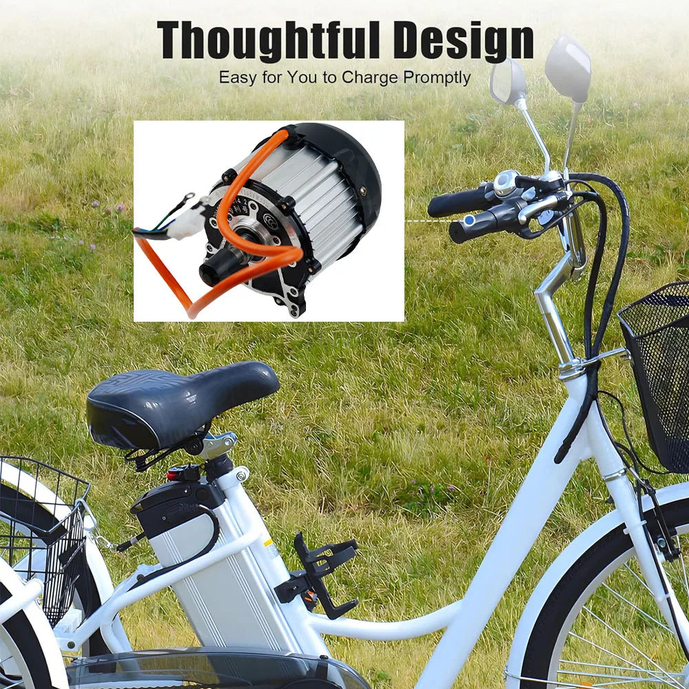 60V 650W-1200W 3300RPM Electric Brushless Motor Kit Electric Tricycle Brushless Geared Motor Kit,Rickshaw Motor Conversion Kit