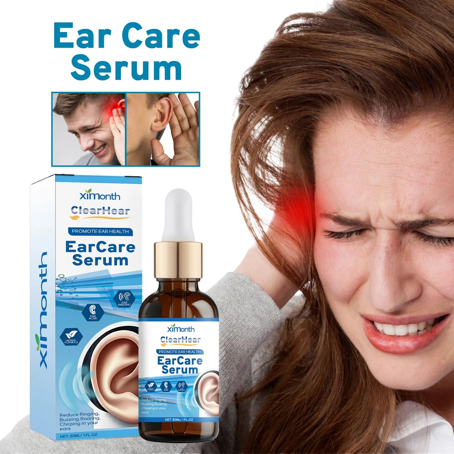 Soothing Herbal Ear Care Drops — Gentle Daily Ear Cleansing Serum