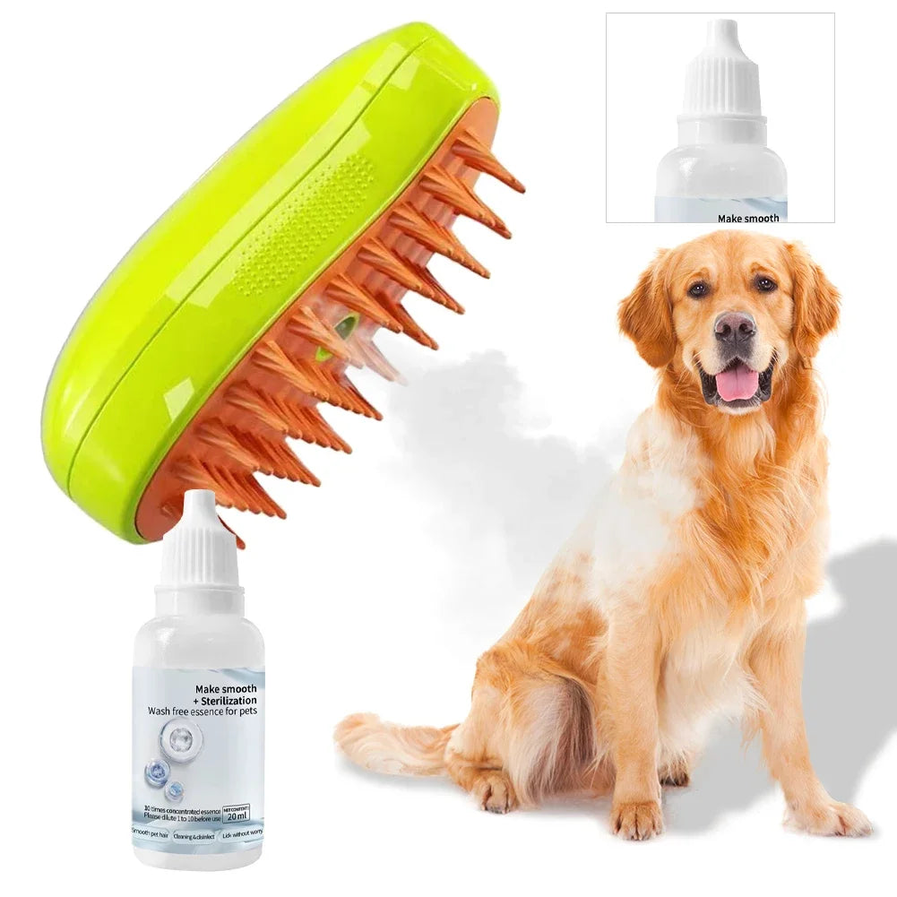 Cat Steam Brush Grooming Essence Serum – Wash-Free Hair Depilation for Cats & Dogs | 3 or 5 Pack