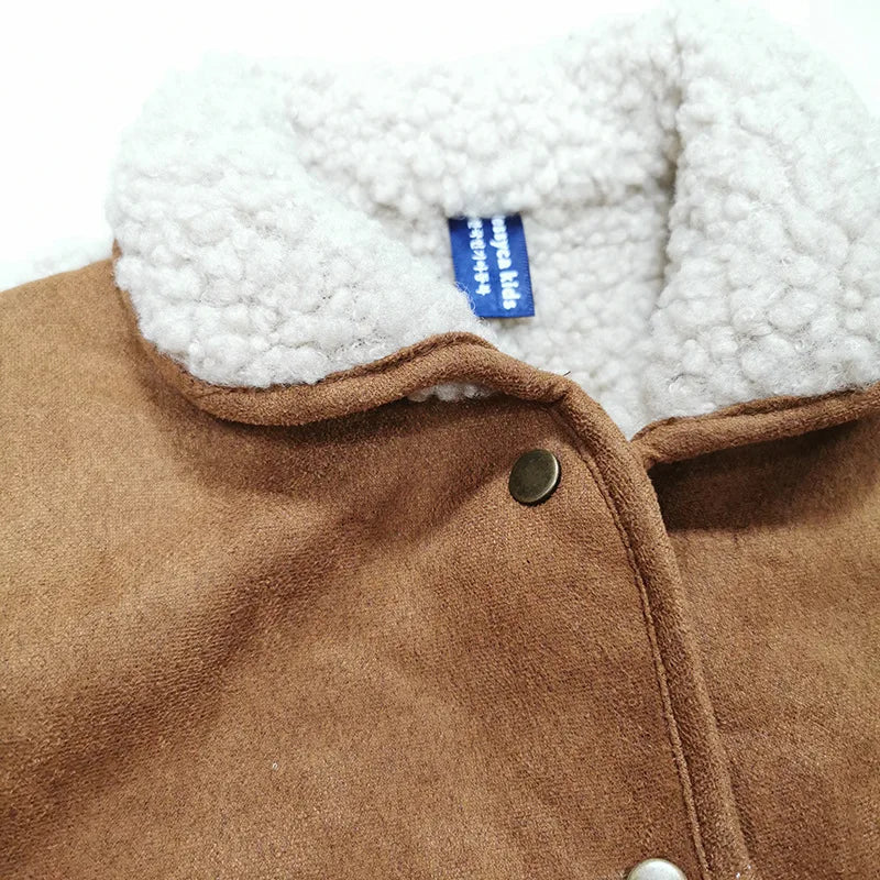 Baby Sherpa Romper - Double-Sided Thick Winter Jumpsuit - photo 2