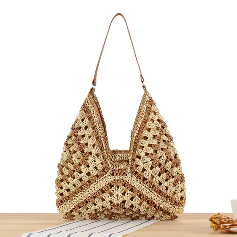 Women's Retro Woven Handbag - Lightweight Commuter Shoulder Bag - photo 7