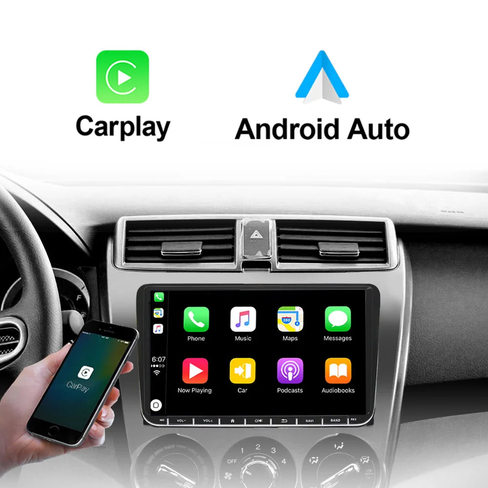 2 Din Android 16 Car Radio 9'' GPS With Carplay For VW/Volkswagen Passat Golf MK5 MK6 Jetta EOS POLO Touran Seat Sharan