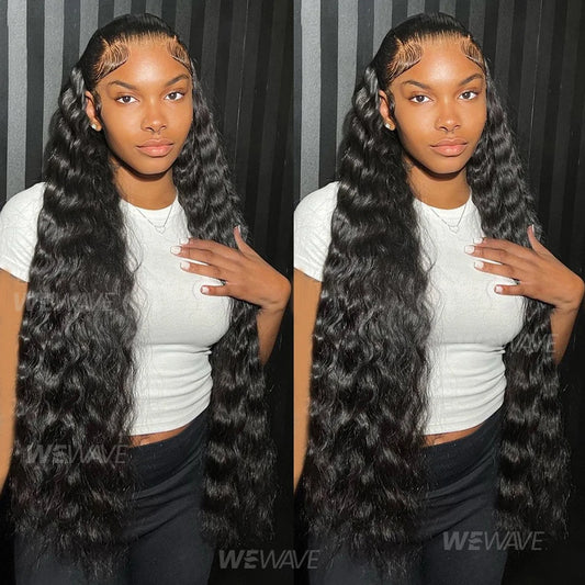 Curly Deep Wave 13x6 HD Lace Front Human Hair Wig — 250% Density (30"–40")