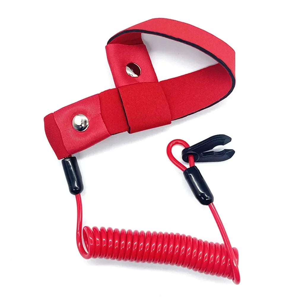 Boat Outboard Switch Engine Motor Lanyard Kill Urgent Stop Button Safety Connector Cord Compatible for Yamaha Suzuki Honda