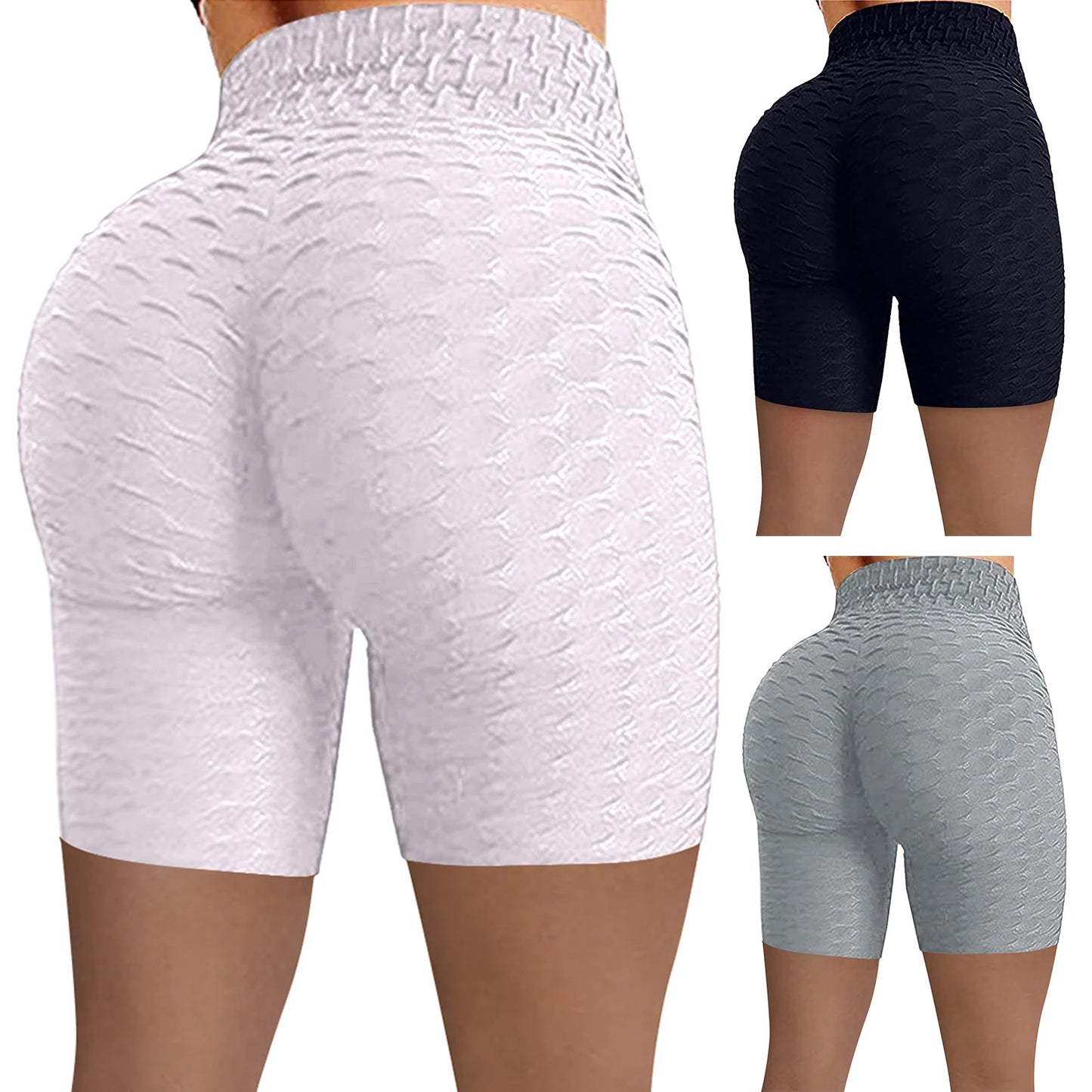 Solid Color Tight Compression Sport Short High Waist Yoga Ultrashort Legging Training Soft Women Gym Athletic Tight Squat Proof