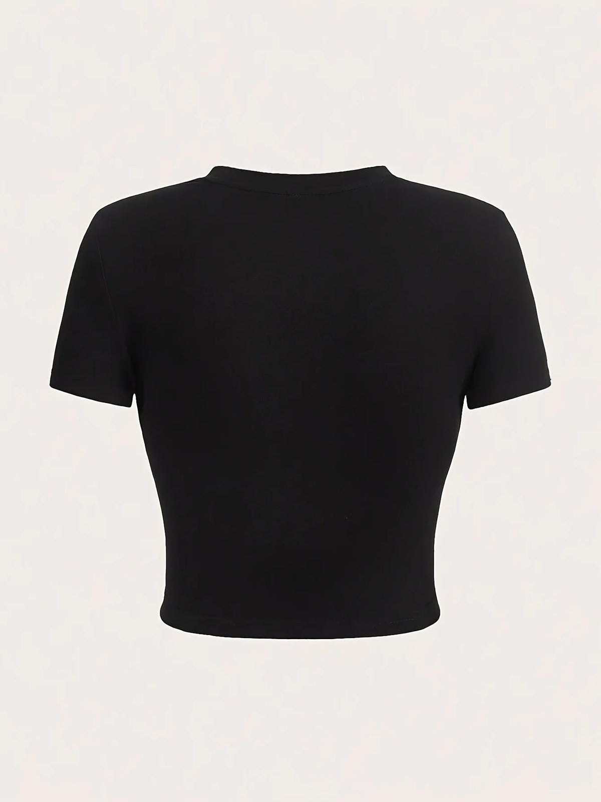 2000s 90s Girls Letter Print Graphic Cropped Short Sleeve Crew Neck Casual Crop Top for Spring & Summer Women's Clothing T-shirt