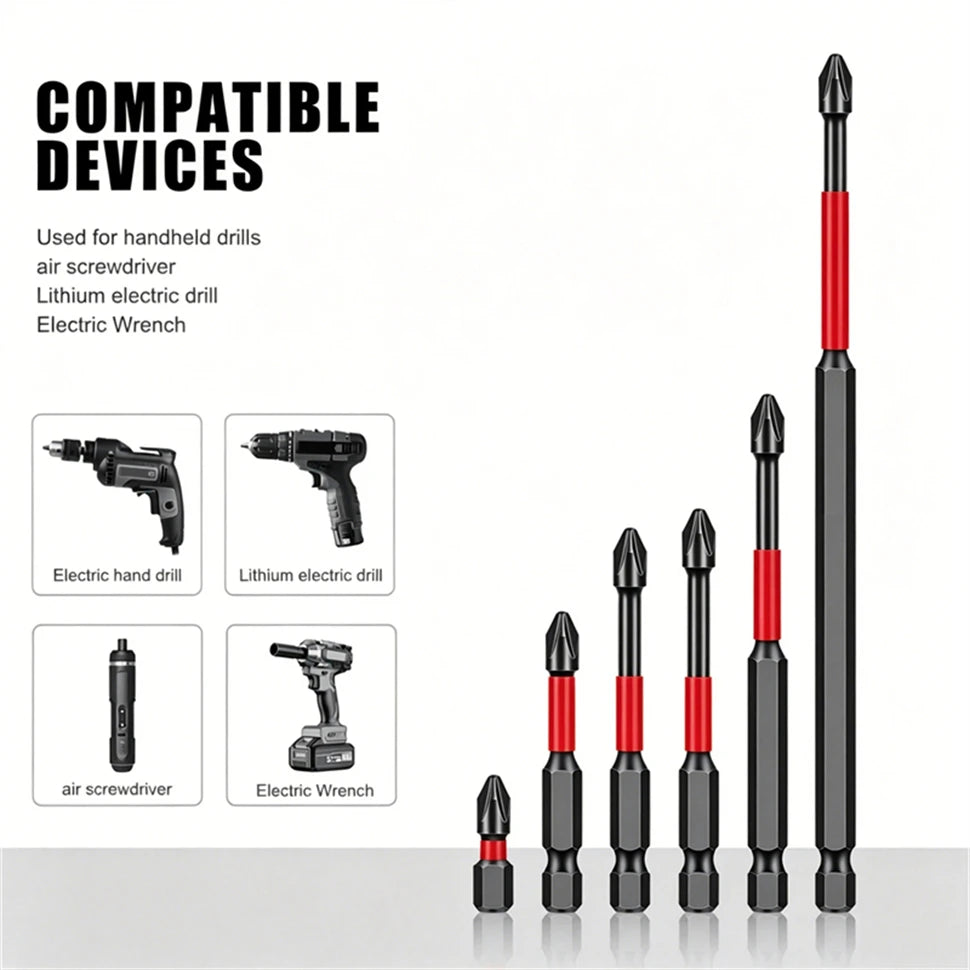 20pcs Magnetic Screwdriver Bit Set PH2 Phillips 25mm Anti-slip Shockproof Alloy Steel Impact Drill Bits for Outdoor Decoration