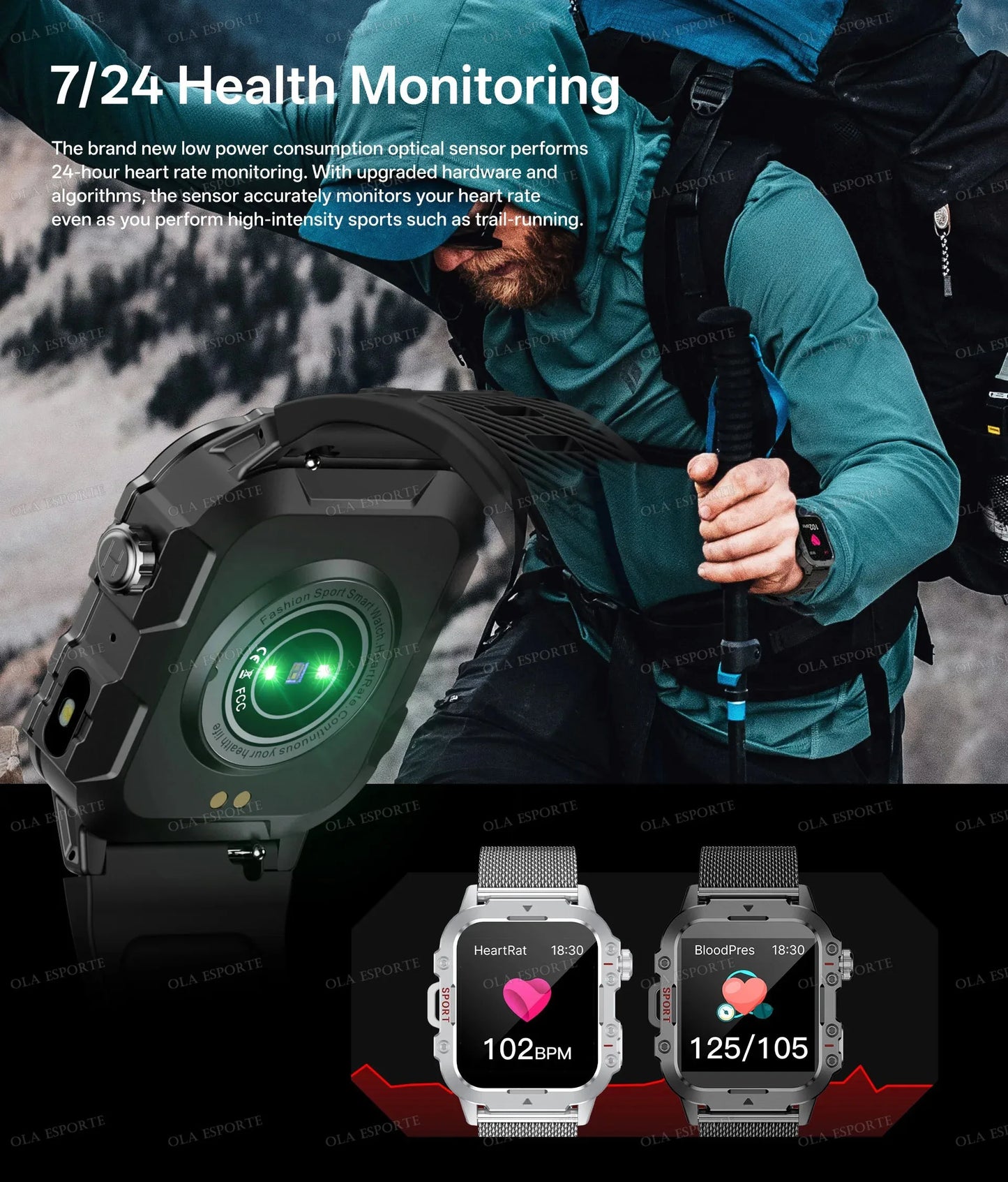 2026 Military Smart Watch – IP68 5ATM, 1.81" AMOLED, Bluetooth Call & Outdoor Fitness Tracker | Men
