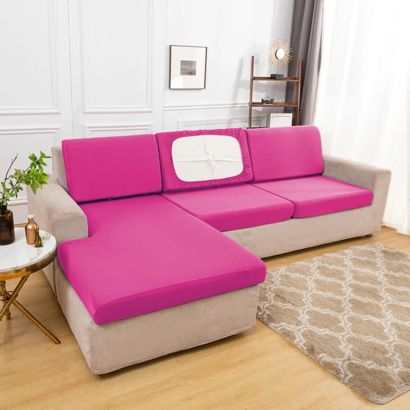 Summer Silk Spandex Seat  Sofa Cushion Cover Pad Protect 2026 Living Room Couch Slipcover 1 2 3 4 Seater Sofa Seat Covers