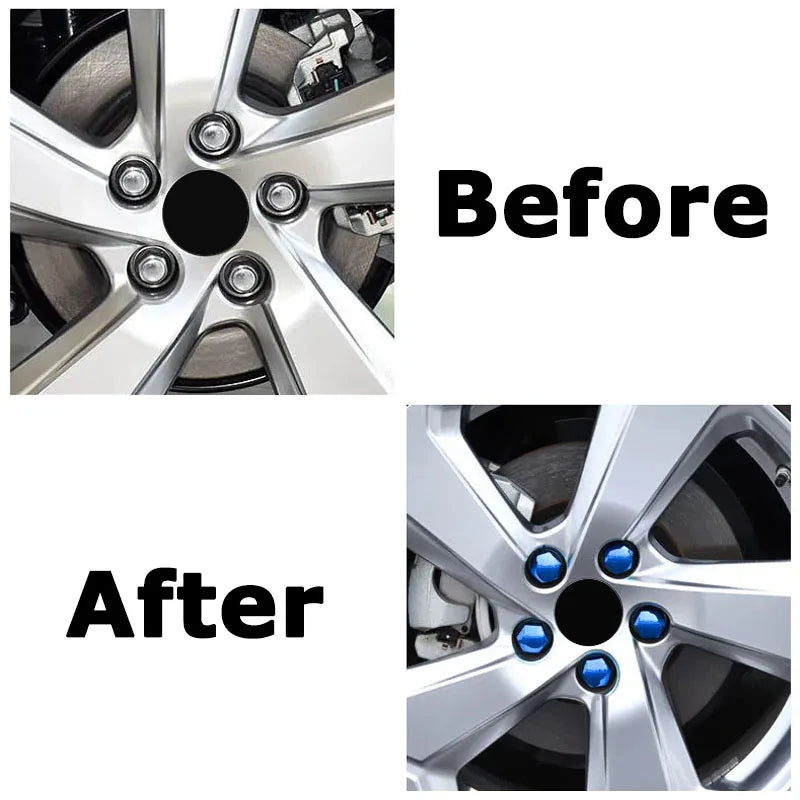 20 Pc Car Wheel Nut Caps 17/19/21mm, Anti-Rust Bolt Covers