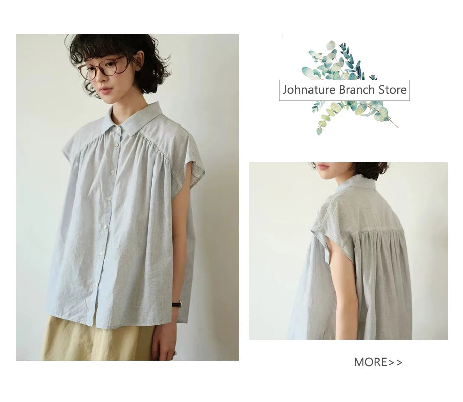 Johnature 2026 Summer New Japanese Casual Spaghetti Strap Thin All Match Dress For Women Solid Color Cotton Female Dresses