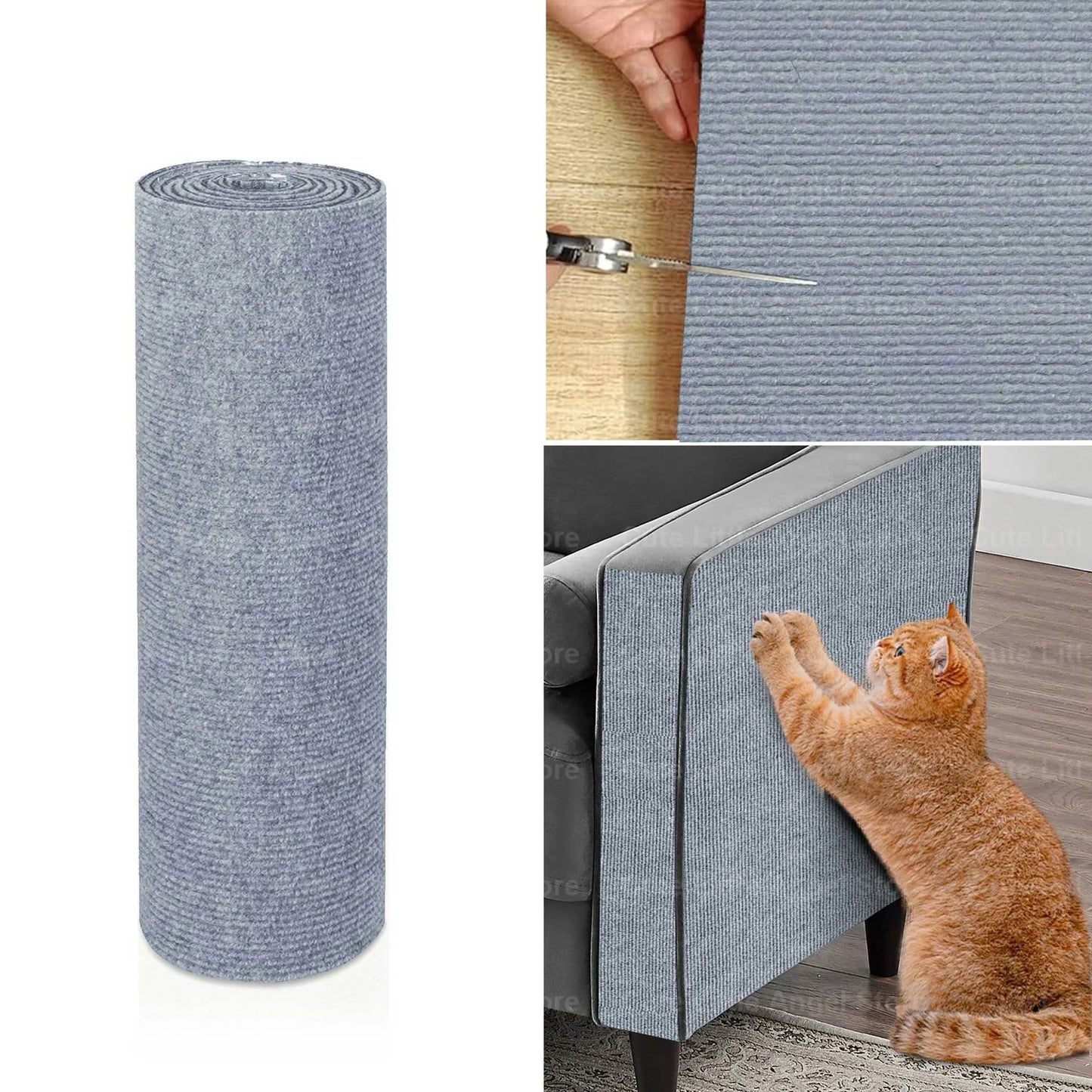 Cat Scratcher Sofa Protector – 40x300cm Trimmable Self-Adhesive Carpet Scratch Mat | 7 Colors