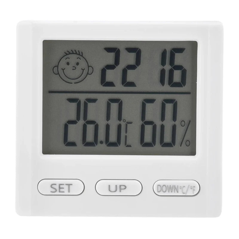 LED Thermometer Thermo-Hygrometer Multifunction Electronic Clock Temperature Humidity Meter Weather Station for Home With Alarm