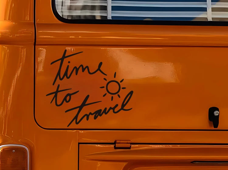 Time To Travel Bumper Door Side Body Car Sticker Car Camper Motorhome Caravan Explore Adventure Decal Vinyl waterproof sticker
