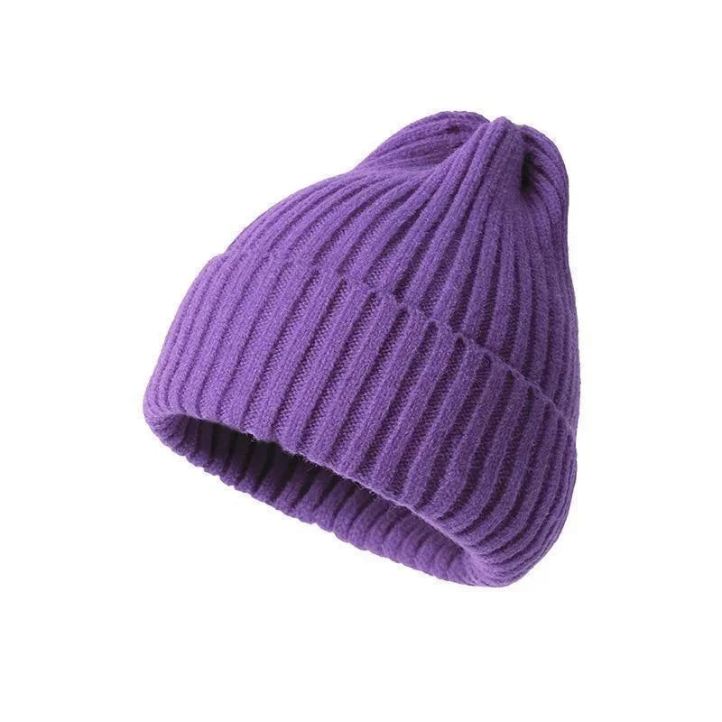 Unisex Crochet Knit Beanie - Solid Color Winter Hat for All Ages - photo 13
