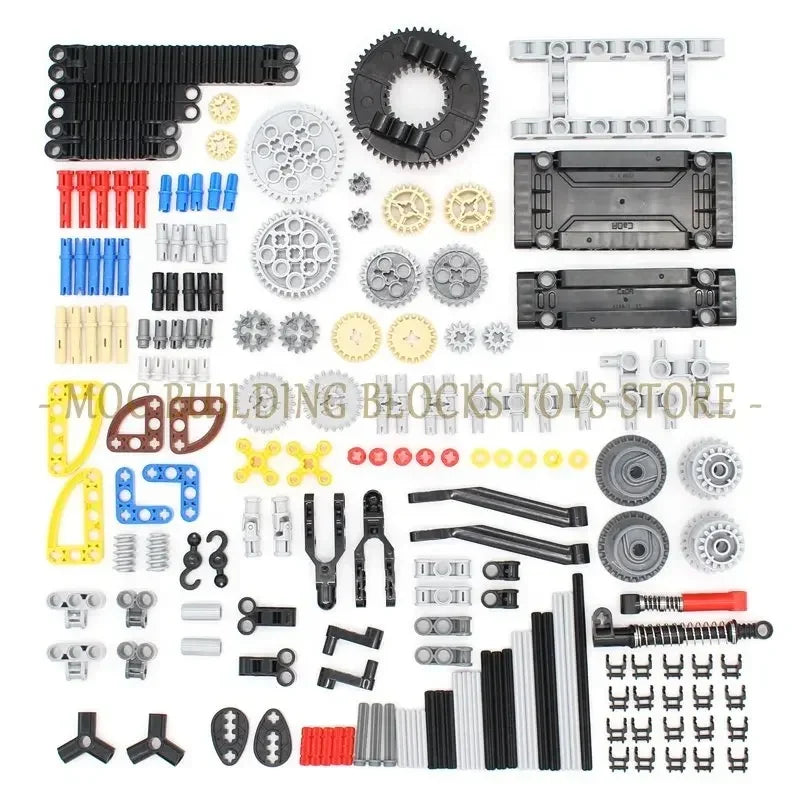High-Tech Technical Parts Pin Beam Liftarm Axle Connector Panel Gear Car Motorcycle Building Blocks Bricks Technology Set Toys