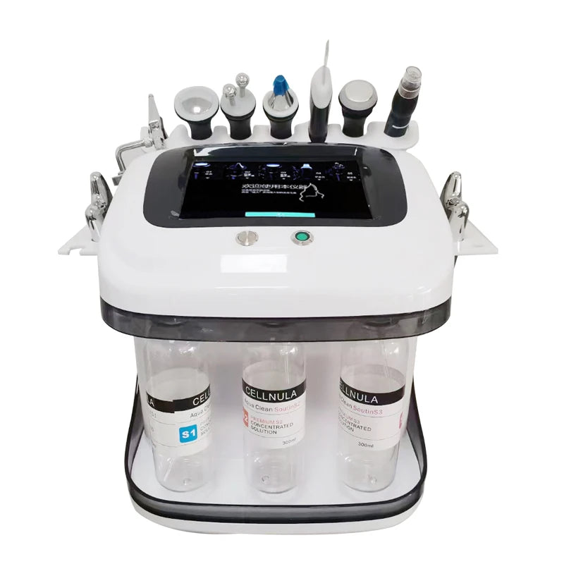 The New 10 In 1 Aqua Peeling Lift Skin Bubble Moisturizer Oxygen Machine Skin Care Cleansing Facial Dermabrasion Equipment