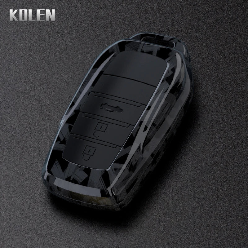 ABS Carbon Fiber Car Flip Key Case Cover For Toyota Sienna Rav4 Crown Hilux Fortuner Camry Land Cruiser Prado Venza Accessories