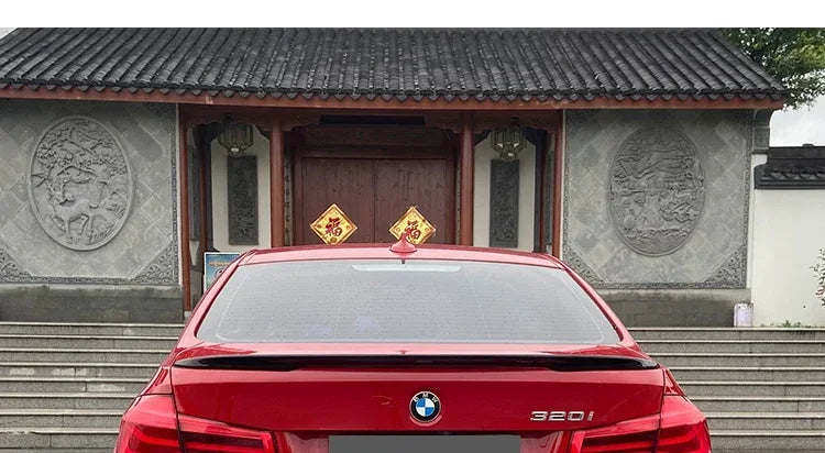 Carbon Fiber Rear Bumper Lip Trunk Wing MP M4 PSM Style Roof Spoiler Kit For BMW 3 Series F30 F31 F35 2026-2026 Gloss Black