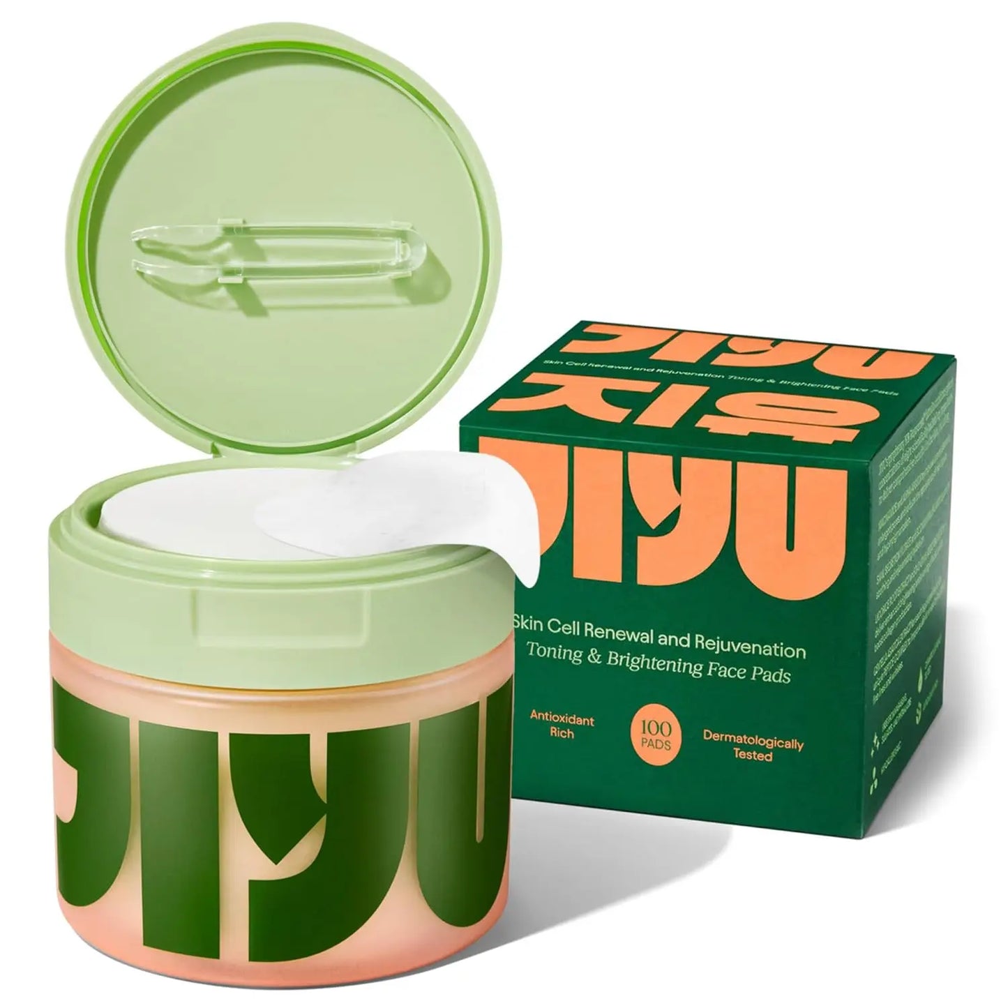 JiYu Toning Polish Pads - Korean Skincare for Dark Spots, Wrinkles & Dull Skin - Hydrating Facial Treatment with Snail Mucin,