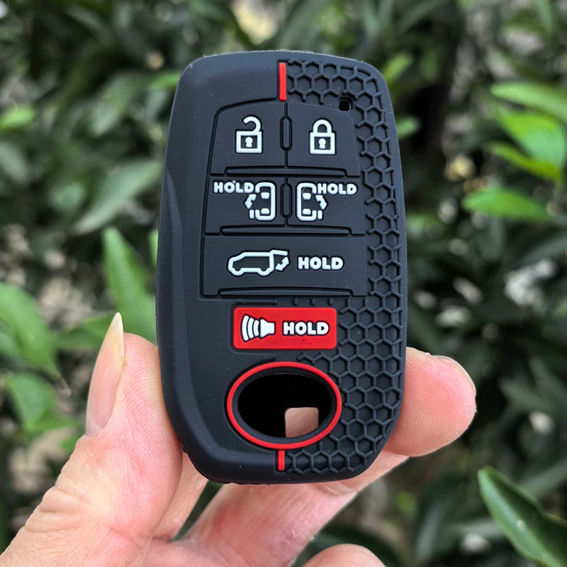 Silicone Car Remote Key Cover Case for TOYOTA Sienna RAV4 VENZA Mirai Hybrid Vehicles Alphard PREVIA Voxy 7 Buttons Accessories