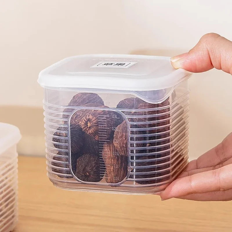 6-Grid Fridge Storage Box with Lid - Veggie & Seasoning Keeper - photo 5