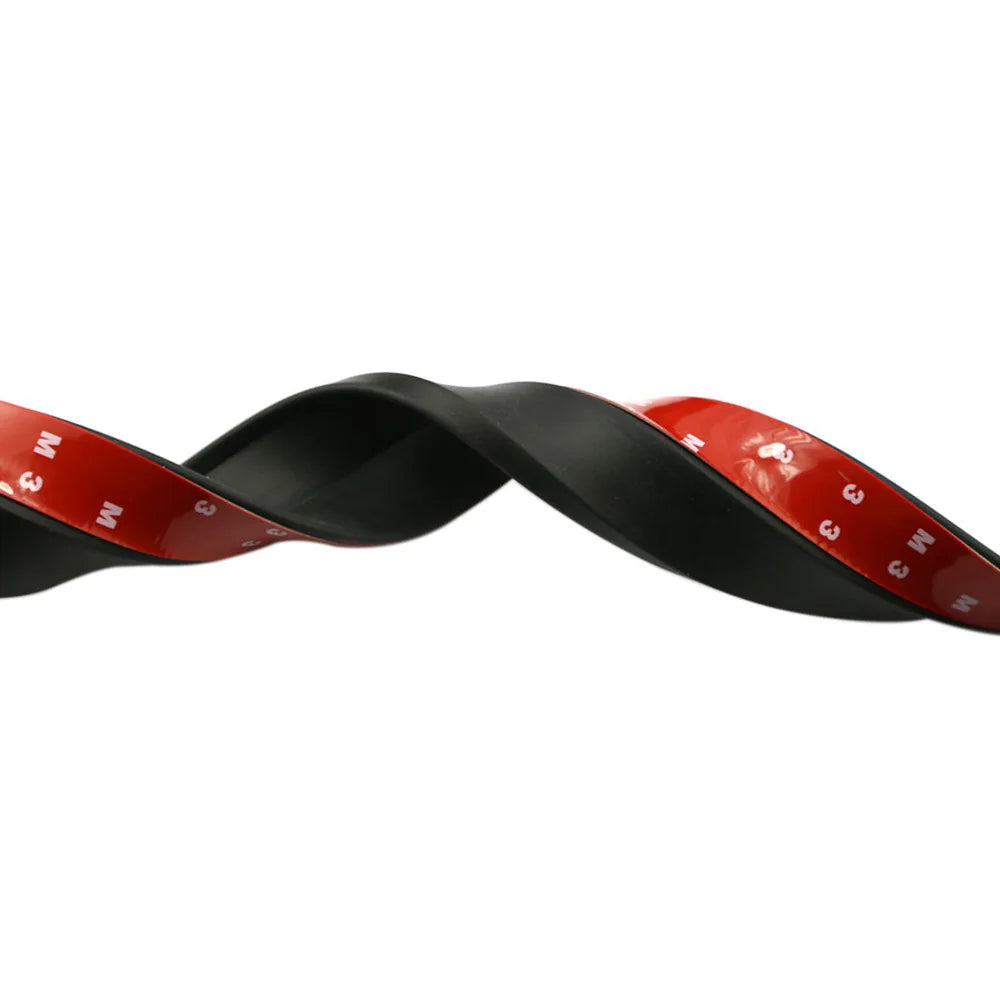 Universal Car Bumper Lip Splitter Spoiler Rubber Skirt BodyTrim Bumper Scratch-Resistant Anti-Collision Soft Rubber Strip
