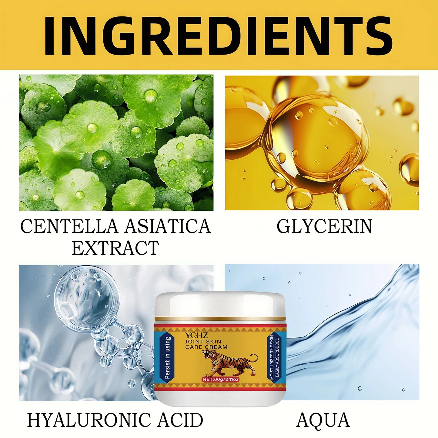 Tiger Massage Cream Moisturizes the Skin, Is Easily Absorbed, and Is a Perfect Companion for Sports Enthusiasts - 60g