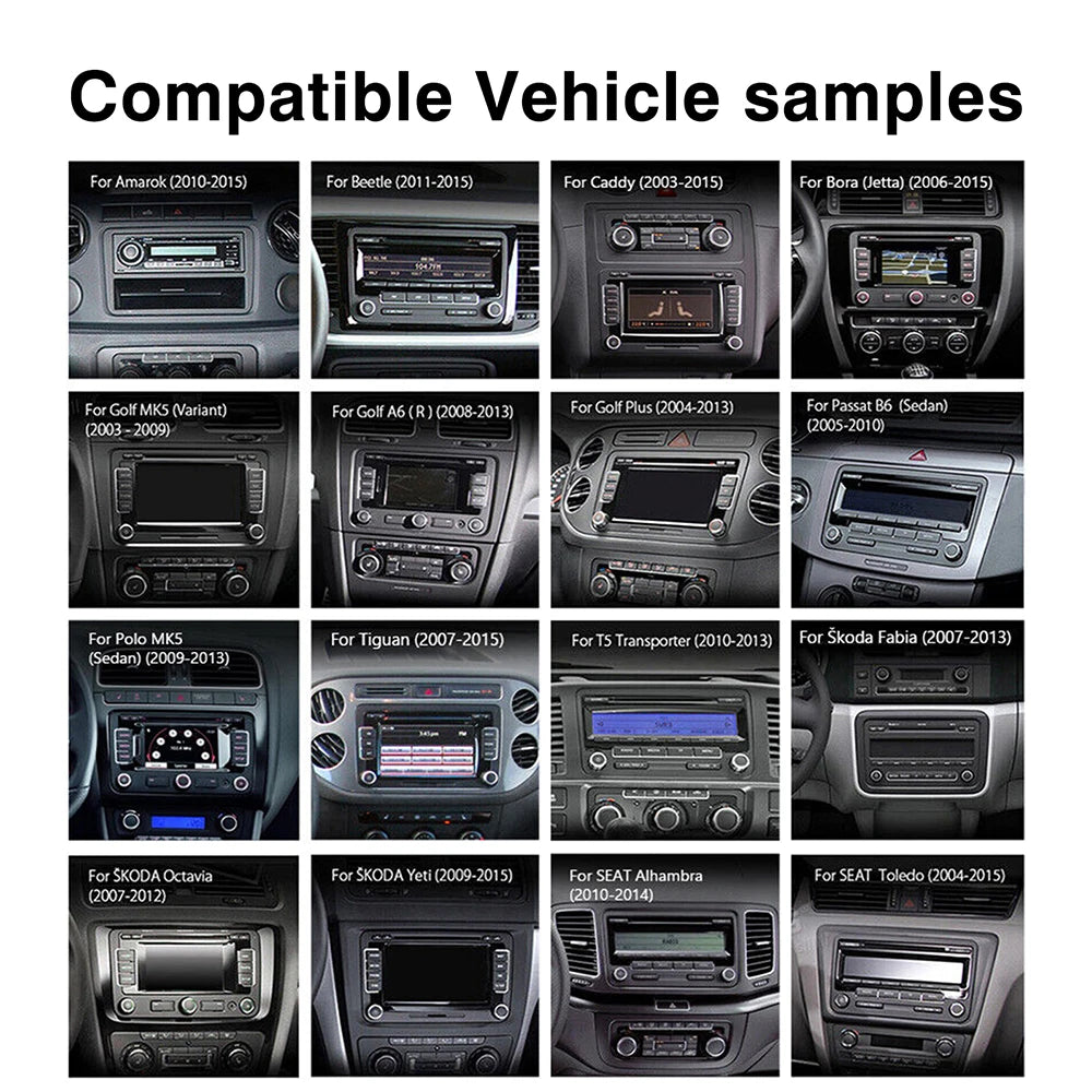 7" 2-DIN Car Stereo — CarPlay, Android Auto, AirPlay & RDS for VW, SEAT, Skoda (Passat, Golf, Polo)