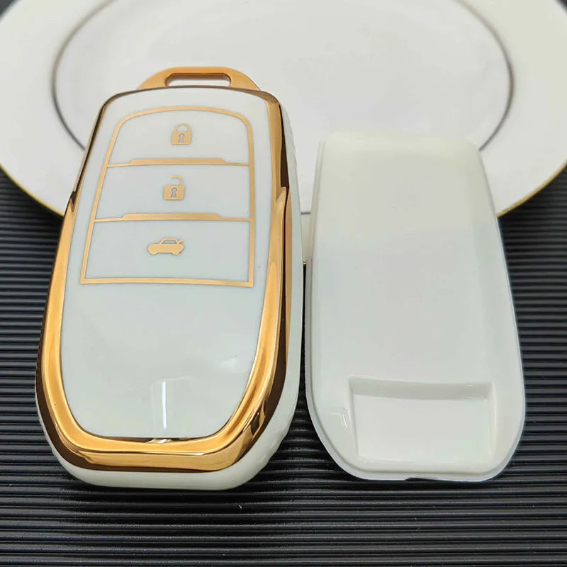 2 3 4 Buttons TPU Car Key Case Cover for Toyota Land Cruiser 200 300 Fortuner Camry Prado Crown TLK 200 Yaris Cross Hilux Innova