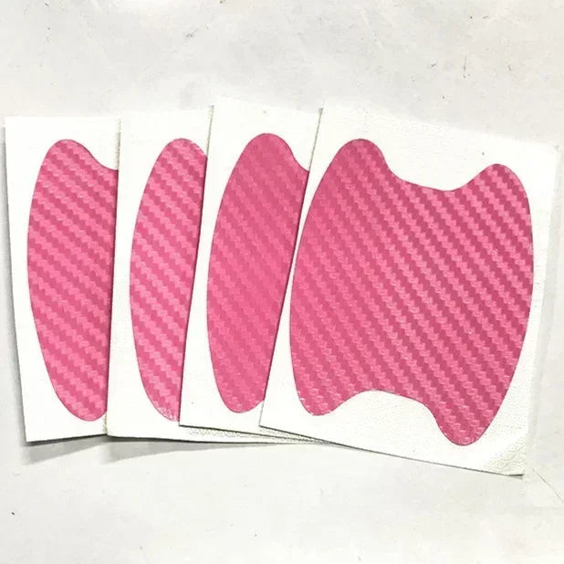 4Pcs/Set Car Door Sticker Carbon Fiber Scratches Resistant Cover Auto Handle Protection Film Exterior Styling Accessories