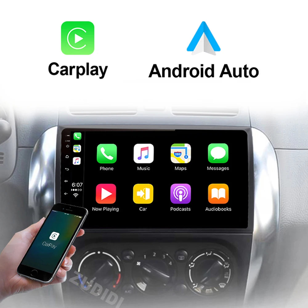 Android 16 Car Radio 4G+WIFI Carplay For Suzuki SX4 2006-2013 For Fiat Sedici 2005-2014 Car Multimedia GPS 2din autoradio