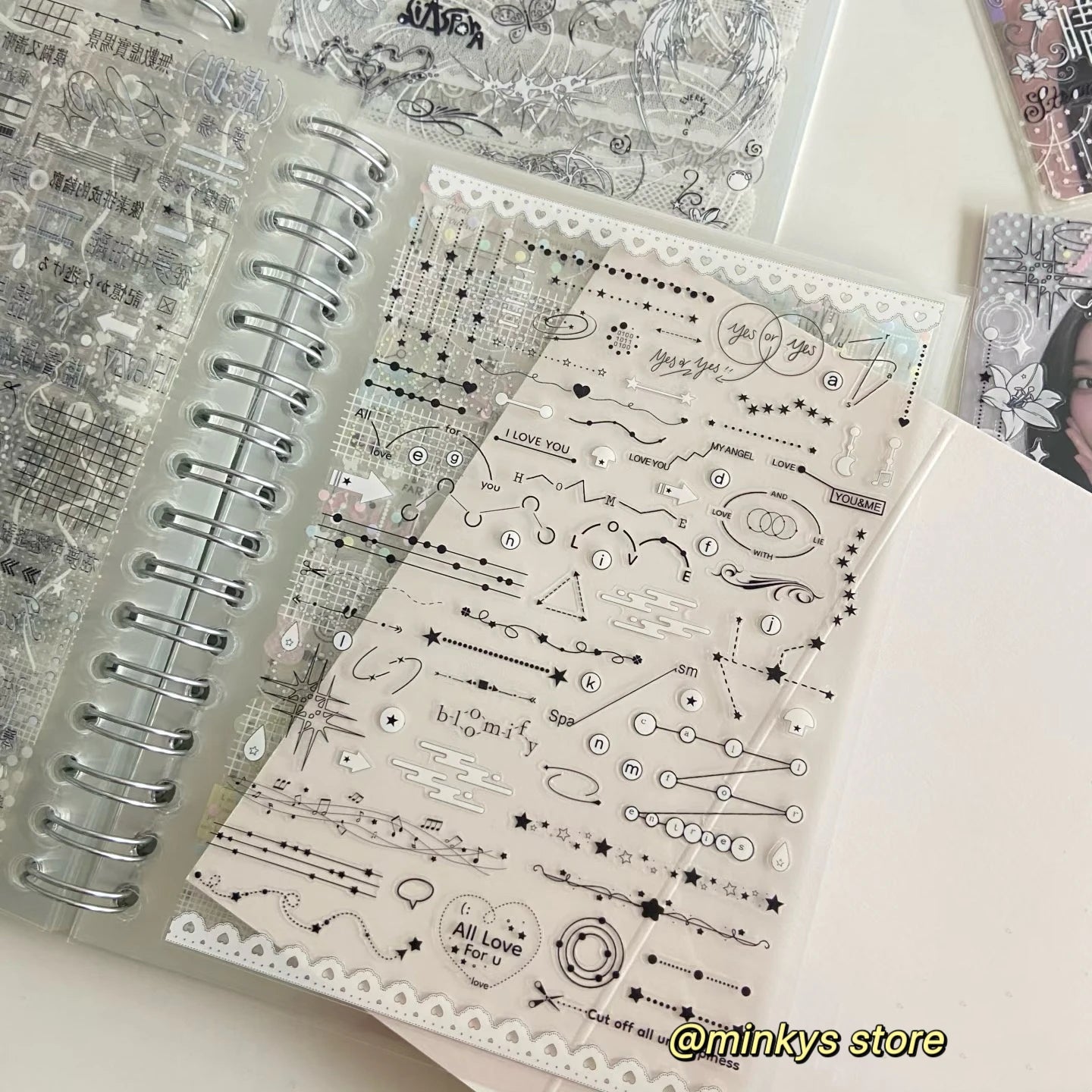 Kawaii 32 Sheets Kpop Stickers Book Decorative Journal Material Kids Gift School Stationery