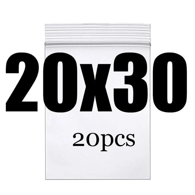 Clear Thick Zip Lock Ziplock Storage Bags Heavy-Duty Transparent Plastic Zip Package Small Jewelry Packing Reclosable Poly Pouch