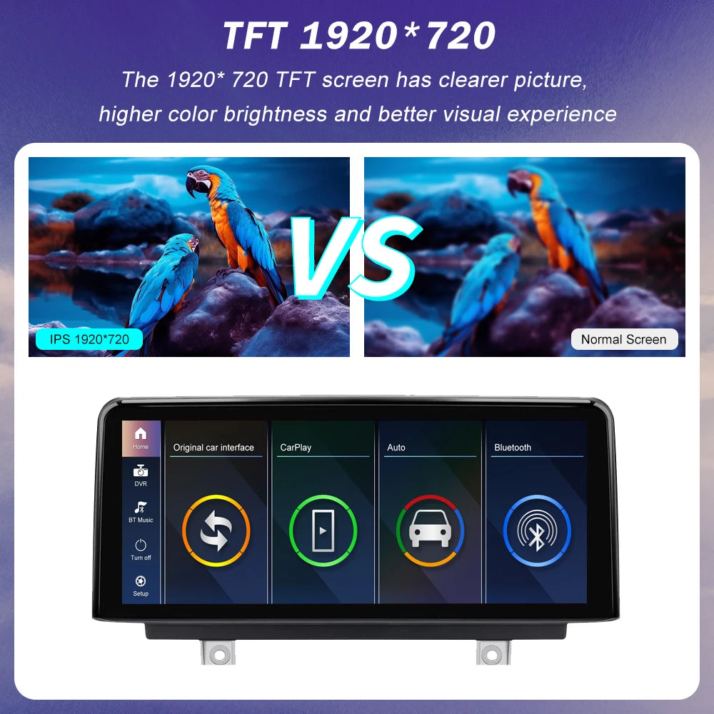 1920*720 Multimedia Touch Screen For BMW 1/2/3/4 Series F20/F21/F22/F30/F31 F33 F34 F36 Android Auto NBT System Wireless Carplay