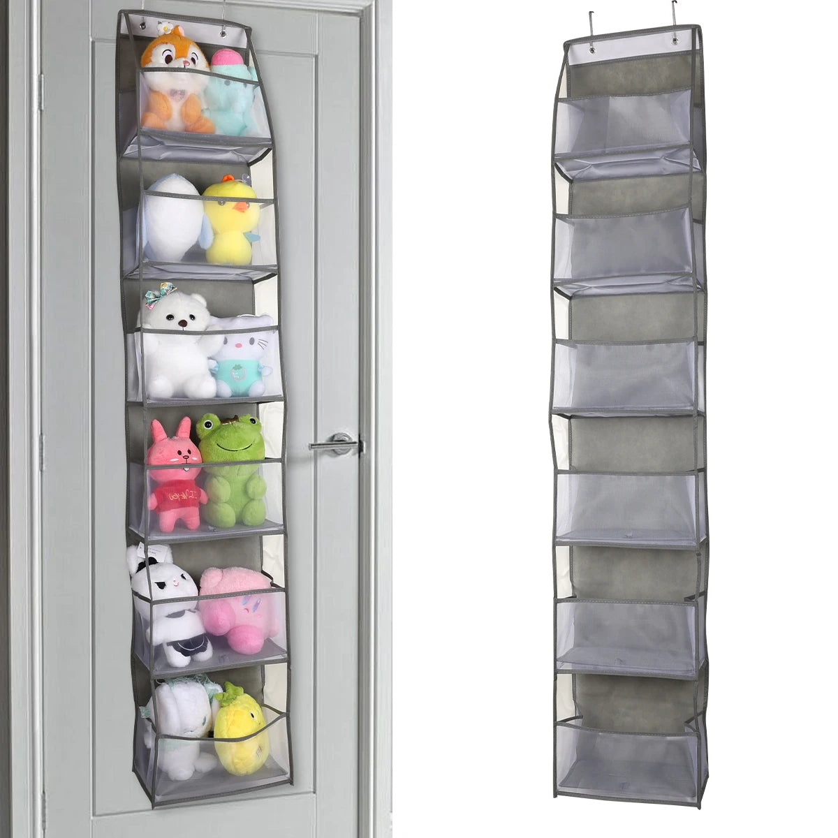 4/6-Tier Hanging Storage Bag Foldable Organizer Over-The-Door Holder For Hair Accessories Snacks Toys Clothes Storage Holder