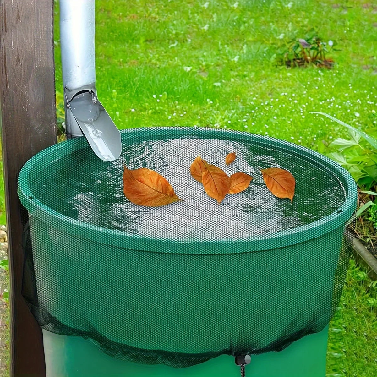 Rain Barrels Screen Water Bucket Covers,Rainwater Collector Tank Net Cover,Rain Water Collection Bucket Netting with Drawstring