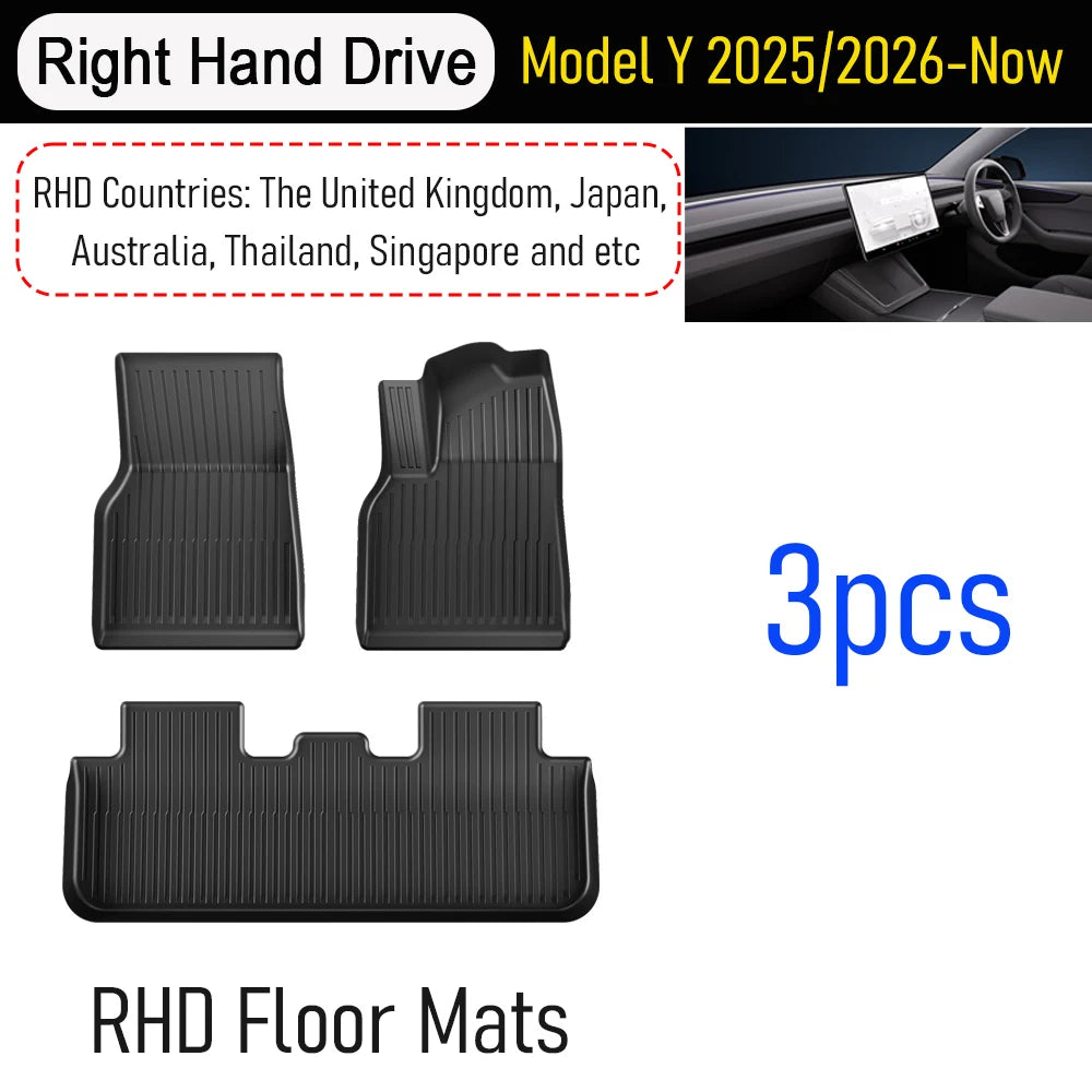 for Tesla Model Y Juniper 2026 2026 Car Floor Mats Cargo Liner Trunk Mats Backrest Kick Pads Protection Car Interior Accessories