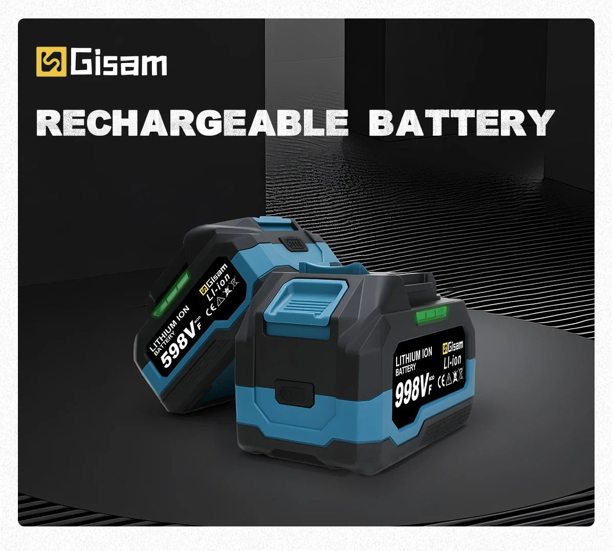 Gisam 4.0AH 4.5AH Rechargeable Lithium-Ion Battery for Cordless Dirll/Brushless Wrench/Screwdriver for Makita 18V Battery pins