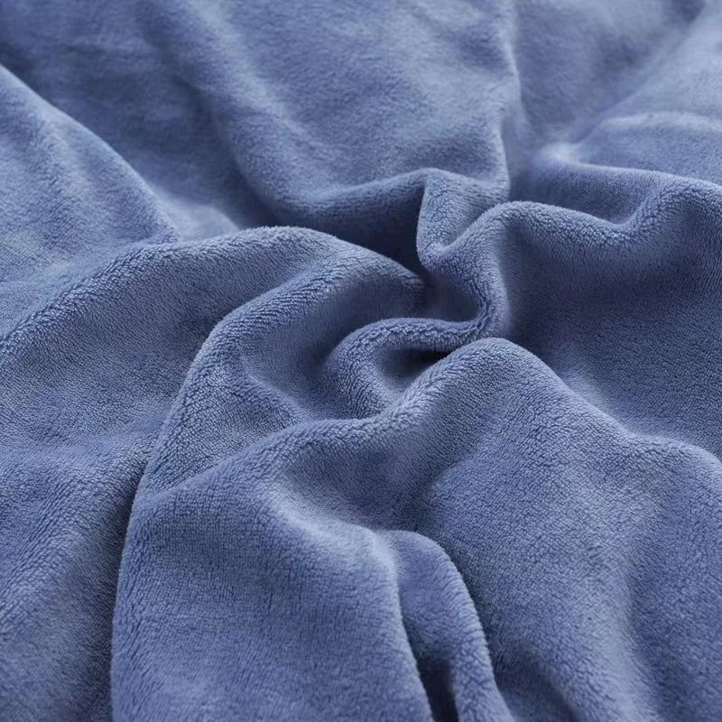 Winter Warm Thick Plush Velvet Flat Sheet Solid Color Large Size Soft Flannel Bed Sheet 350x245cm Not Including Pillowcase